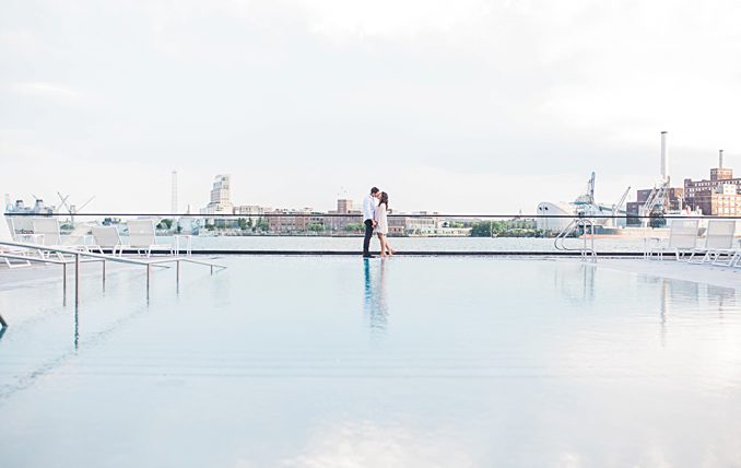 Sagamore Pendry Baltimore Engagement Session | Fells Point Baltimore Spring Engagement | Downtown Baltimore Engagement and Wedding Photographer | Photo by Richard and Tara Photography