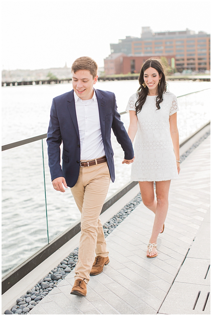 Sagamore Pendry Baltimore Engagement Photo | Sagamore Pendry Baltimore Wedding | Fell's Point Baltimore Engagement Session | Summer Engagement Inspiration in downtown Baltimore | Summer engagement outfit inspiration | Photo by Richard and Tara Photography