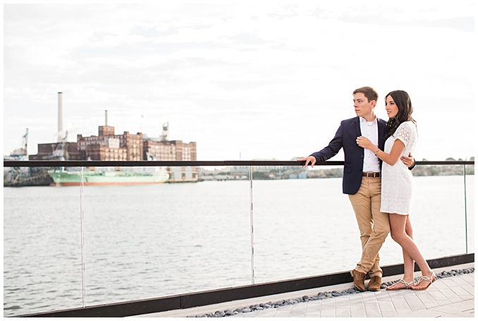 Sagamore Pendry Baltimore Engagement Photo | Sagamore Pendry Baltimore Wedding | Fell's Point Baltimore Engagement Session | Summer Engagement Inspiration in downtown Baltimore | Summer engagement outfit inspiration | Photo by Richard and Tara Photography