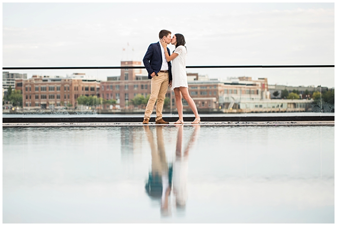 Sagamore Pendry Baltimore Engagement Photo | Sagamore Pendry Baltimore Wedding | Fell's Point Baltimore Engagement Session | Summer Engagement Inspiration in downtown Baltimore | Summer engagement outfit inspiration | Photo by Richard and Tara Photography