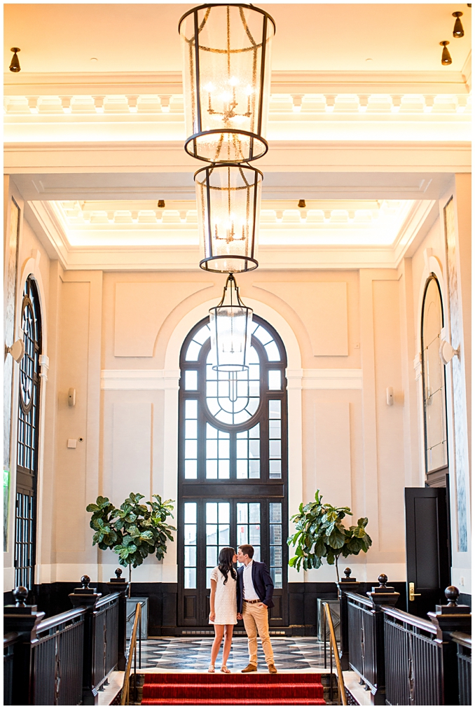 Sagamore Pendry Baltimore Engagement Photo | Sagamore Pendry Baltimore Wedding | Fell's Point Baltimore Engagement Session | Summer Engagement Inspiration in downtown Baltimore | Summer engagement outfit inspiration | Photo by Richard and Tara Photography