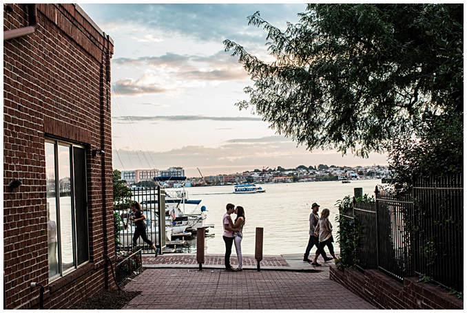 Fell's Point Baltimore Engagement Session | Summer Engagement Inspiration in downtown Baltimore | Summer engagement outfit inspiration | Photo by Richard and Tara Photography