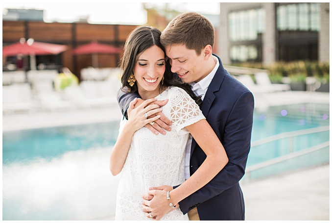 Sagamore Pendry Baltimore Engagement Photo | Sagamore Pendry Baltimore Wedding | Fell's Point Baltimore Engagement Session | Summer Engagement Inspiration in downtown Baltimore | Summer engagement outfit inspiration | Photo by Richard and Tara Photography